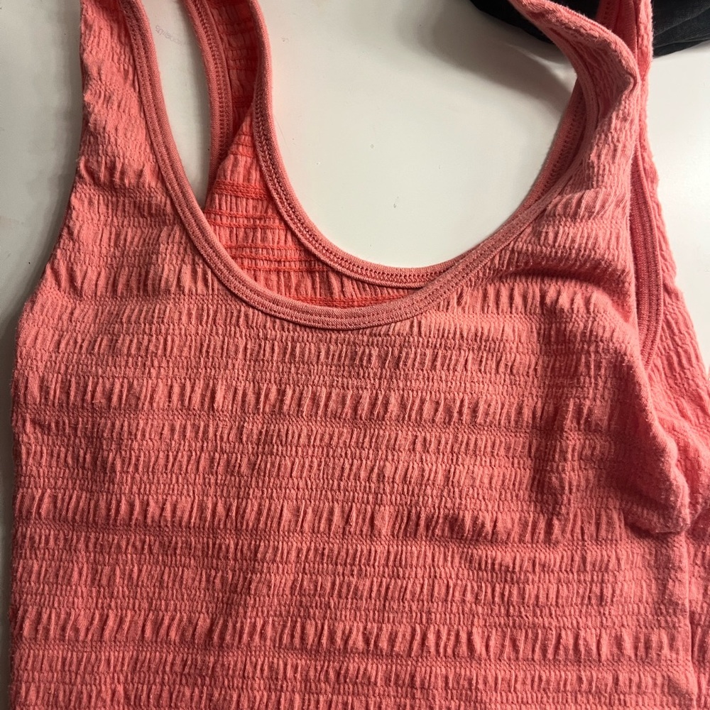 American Eagle Outfitters Coral Ribbed Tank